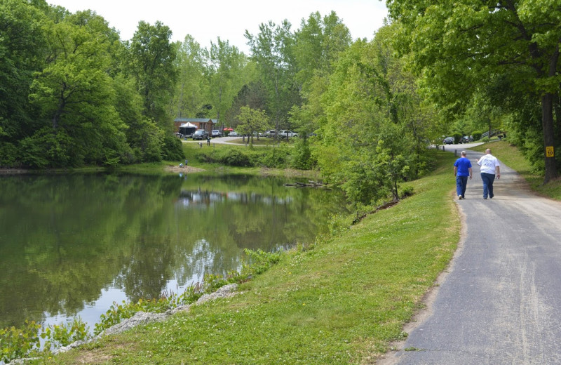 Walking trail at Basswood Country Resort.