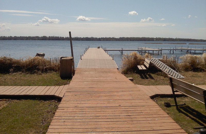 The dock at Arrowwood Resort.