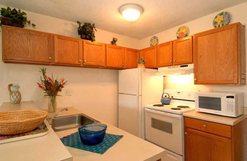 Vacation rental kitchen at Hale Kamaole Condos.