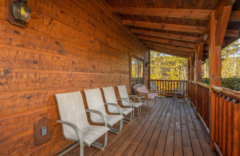 Deck at American Patriot Getaways - King of the Mountain.