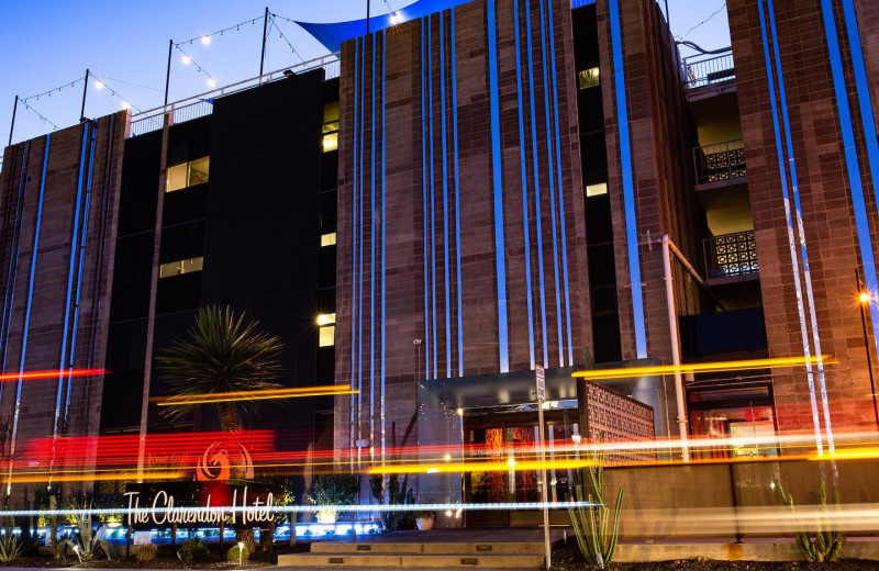 Exterior view of The Clarendon Hotel.