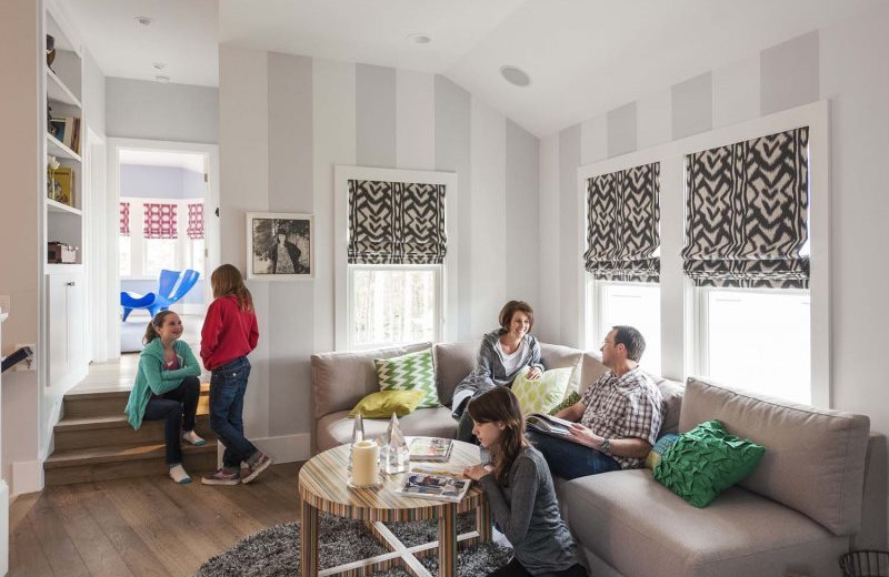 Rental living room at Seabrook Cottage Rentals.