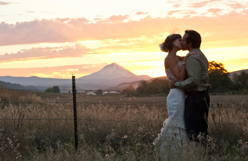 Wedding couple at Balch Hotel.