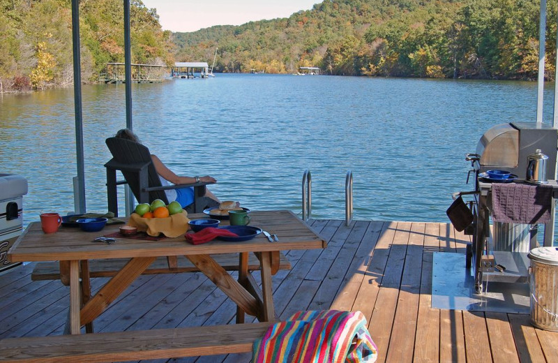 Lake view at Beaver Lakefront Cabins.