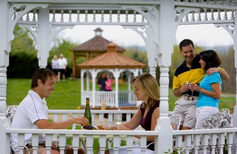 Gazebo dining at La Tourelle Resort & Spa.