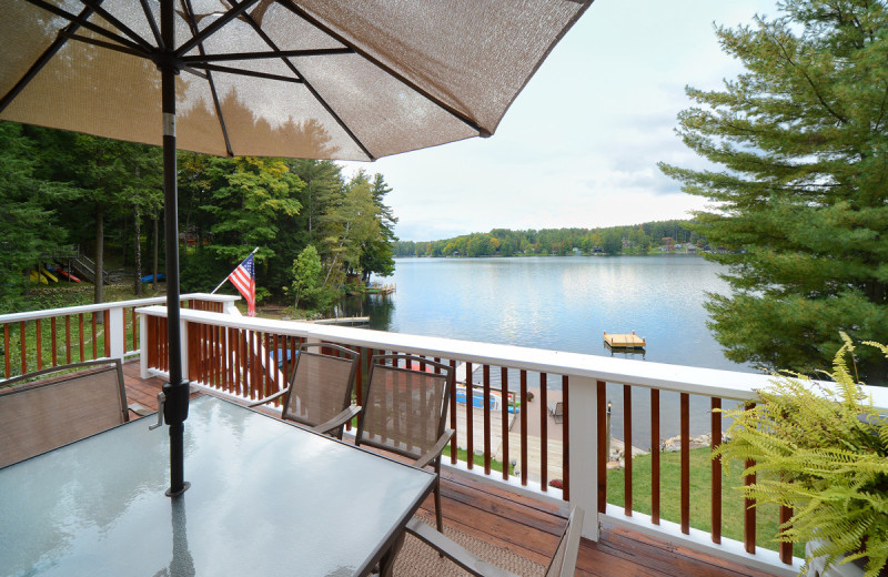 Rental deck at Vacation Rentals by