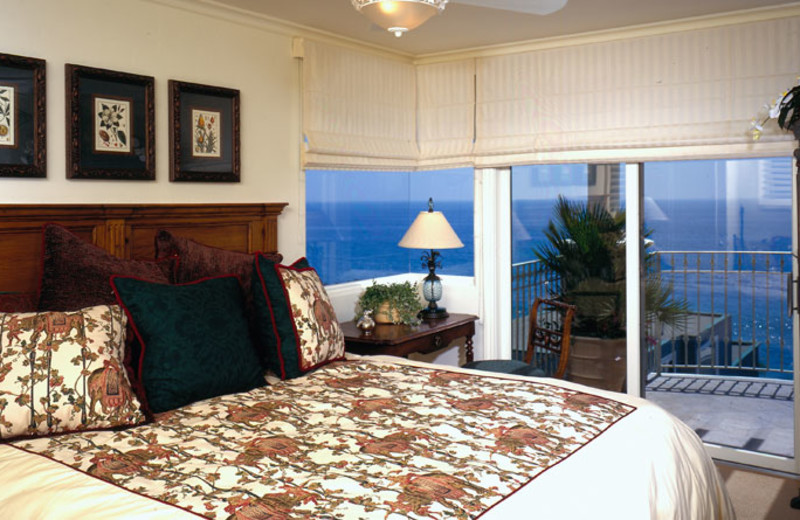 Guest room at Sunset Cove Villas.
