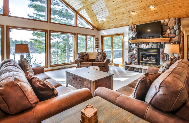 Rental living room at Hiller Vacation Homes.
