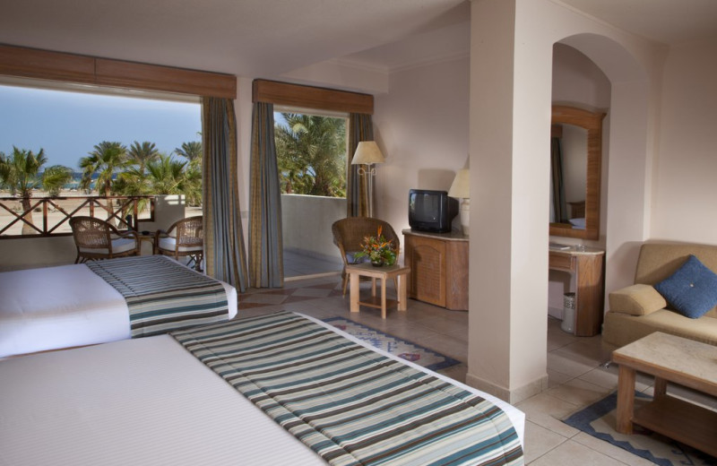 Guest room at Coral Beach Resort.