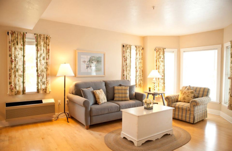 Guest living room at Edgewater Resort.