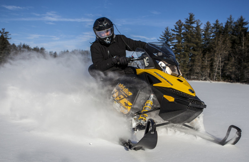 Snowmobiling at Northwoods Inn.