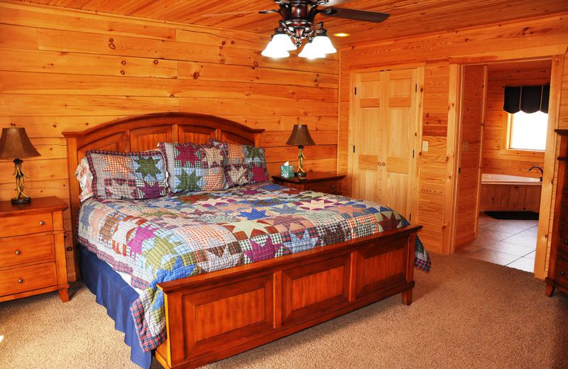 Rental bedroom at Amazing Branson Rentals.