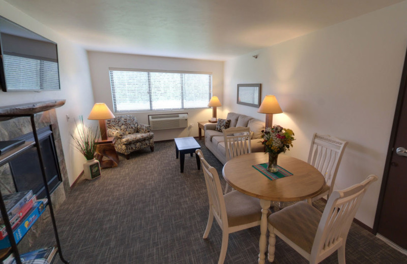 Guest room at Open Hearth Lodge.