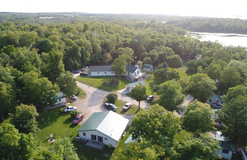 Aerial view of Northern Lights Resort.