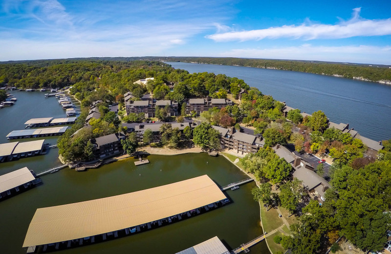 Aerial view of The Knolls Resort Condominiums.