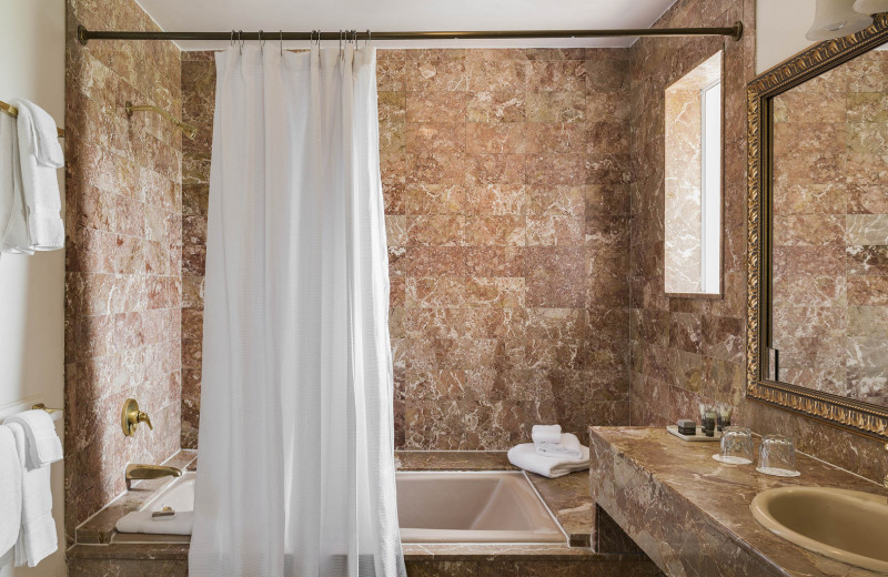 Guest bathroom at Cranwell Spa & Golf Resort.