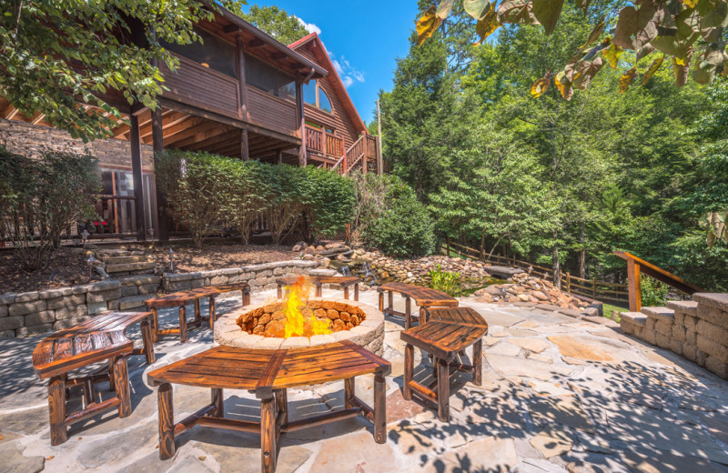 Rental patio at Gatlinburg Cabin Rentals.