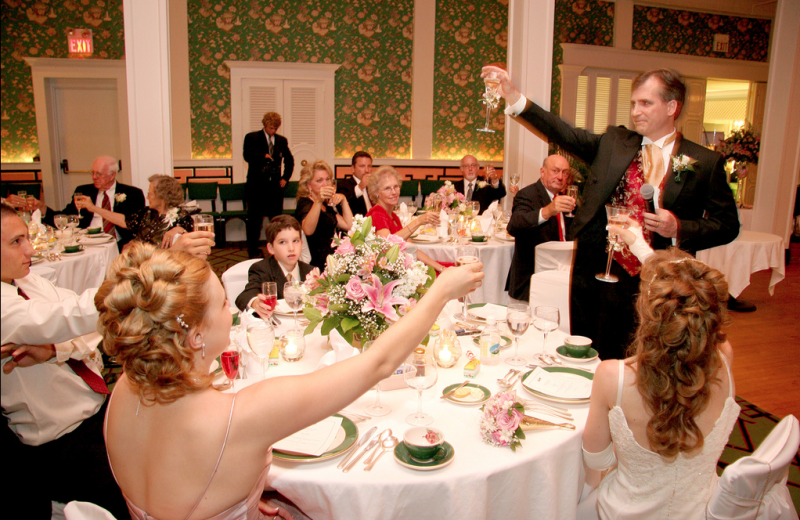 Wedding reception at Grand Hotel.