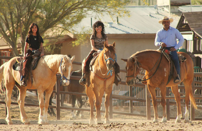 Horseback riding at Tanque Verde Ranch.