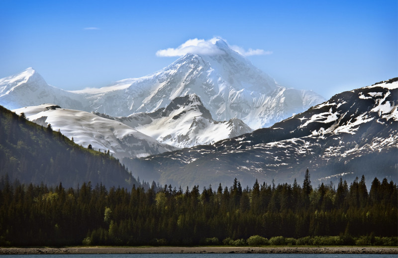 Mountains at Alaska's Big Salmon Lodge.