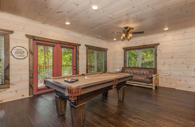 Living room at American Patriot Getaways - Smoky Mountain Chalet.