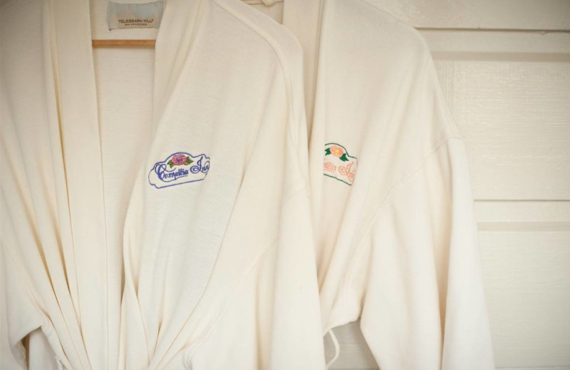 Guest bath robes at Camellia Inn.