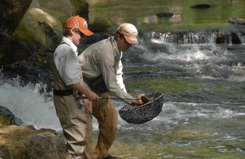 Family fishing at The White River Inn.