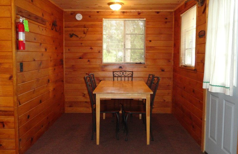 Cabin dining room at YMCA Camp Northern Lights.