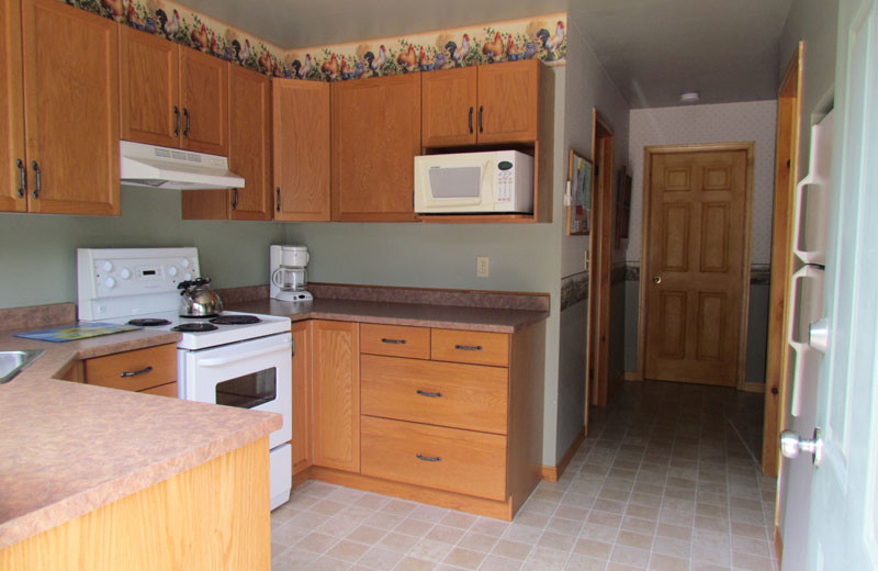 Guest kitchen at Pine Vista Resort.