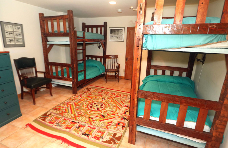 Rental bunk beds at Stowe Country Homes.