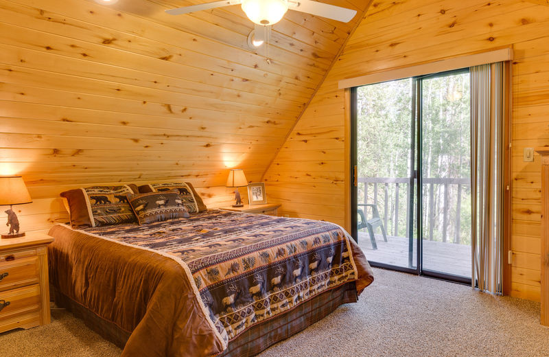 Rental bedroom at Durango Colorado Vacations.