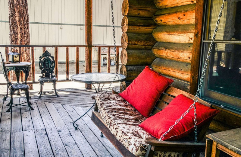 Porch at Eagle's Nest Bed and Breakfast Lodge.