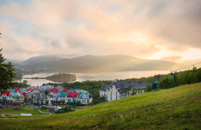 Sunset at Fairmont Tremblant Resort.