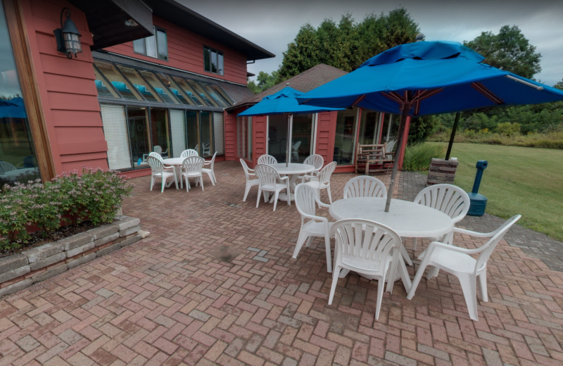 Patio at Open Hearth Lodge.