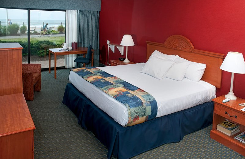 Guest room at Best Western PLUS Oceanfront Virginia Beach.