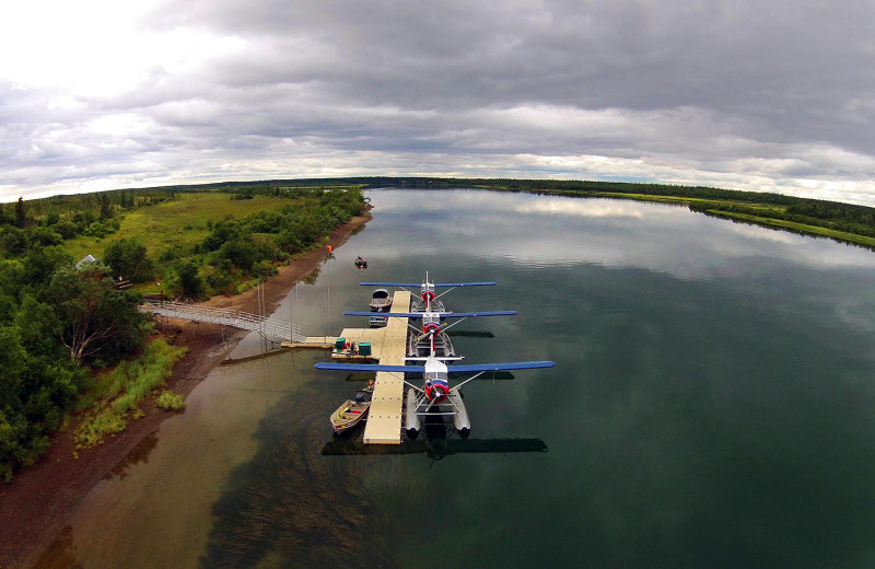 Aerial view of Alaska Rainbow Lodge.