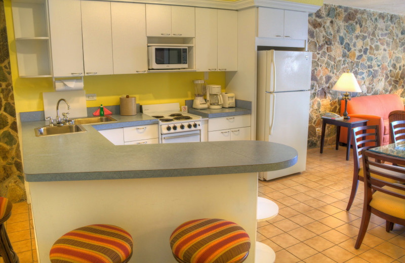 Guest kitchen at Bluebeard's Castle Resort.