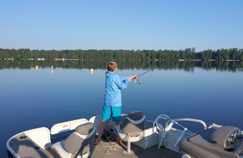 Fishing at Pine Beach Resort-Side Lake.