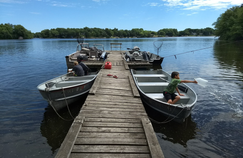 Dock at Riverside Resort.