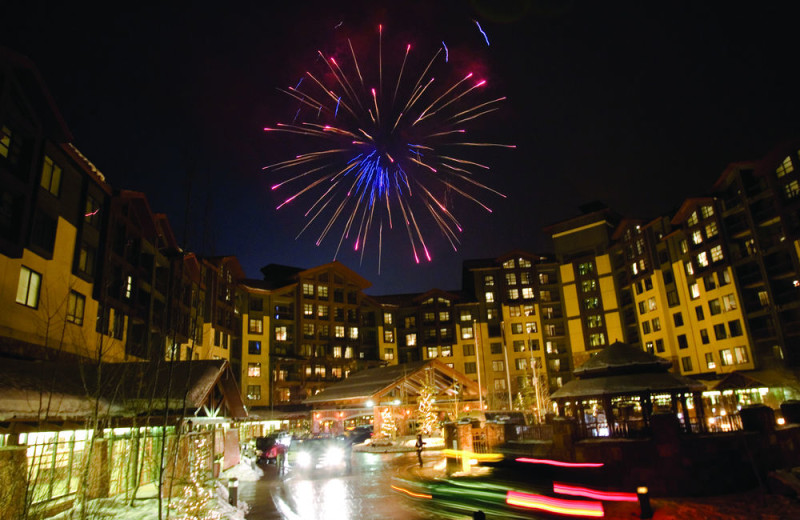 Holiday fireworks at Grand Summit Resort Hotel.