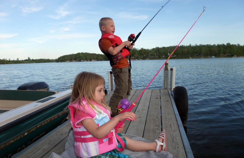 Fishing at Swanson's Campground.