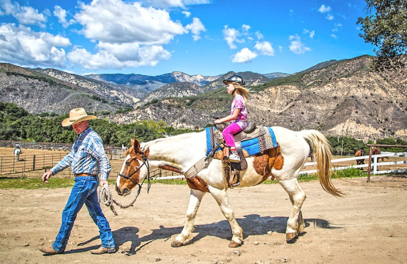 Horseback riding at Rancho Oso.