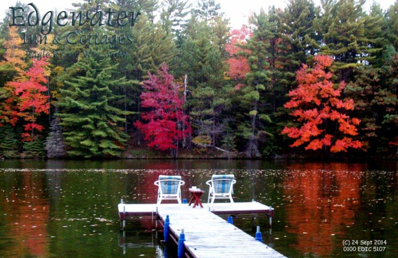 Dock view at Edgewater Inn & Cottages.
