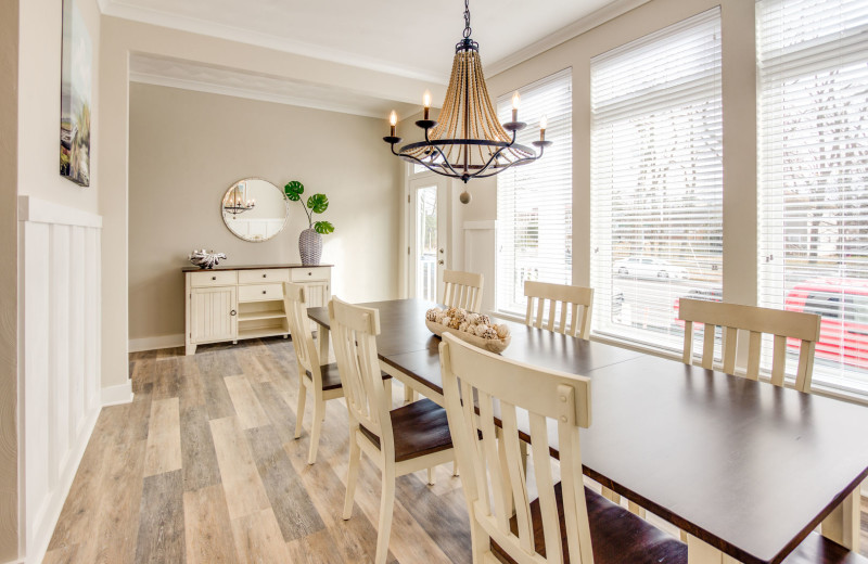 Rental dining room at Coastal Accommodations.