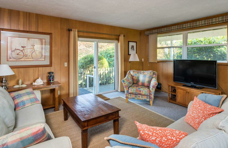 Rental living room at Gearhart by the Sea.