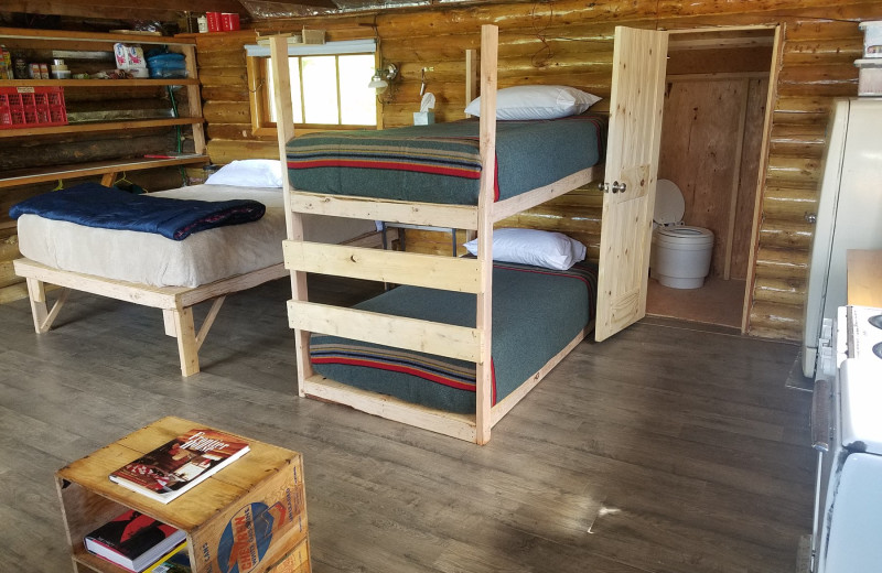 Cabin interior at The Alaska Adventure Company.