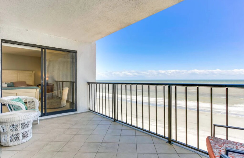 Rental balcony at North Beach Vacation Rentals.