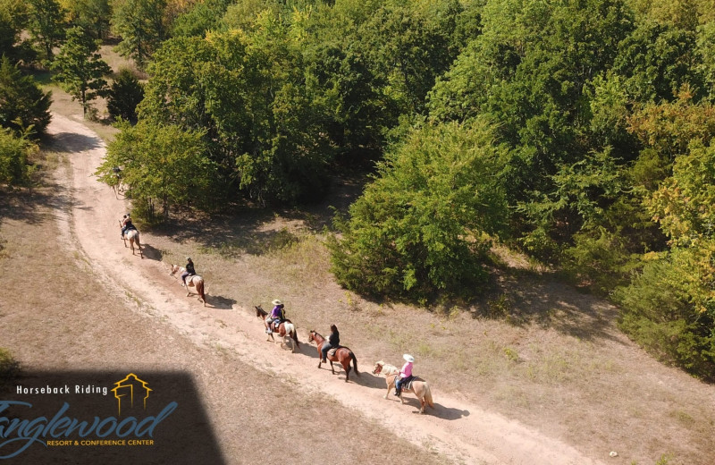 Horseback riding at Tanglewood Resort and Conference Center.