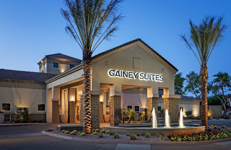 Exterior view of Gainey Suites Hotel.