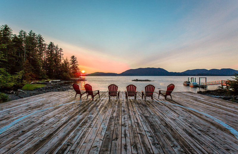 Lake view at Alaska's Big Salmon Lodge.